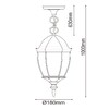 Миниатюра фото уличный подвесной светильник de markt фабур 804010401 | 220svet.ru
