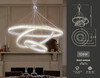 Миниатюра фото подвесной светодиодный светильник с пультом ambrella light fa6157 | 220svet.ru