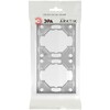 Миниатюра фото рамка для розеток и выключателей эра arktik 16-5002-03 на 2 поста алюминий б0070556 | 220svet.ru