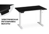 Миниатюра фото компьютерный стол с механизмом подъема woodville маркос  черная шагрень / белый 578400 | 220svet.ru