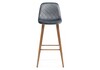 Миниатюра фото барный стул capri dark gray / wood | 220svet.ru