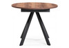 Миниатюра фото стол деревянный раскладной woodville трейси дуб делано темный / черный 533166 | 220svet.ru