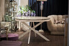 Миниатюра фото стол обеденный раскладной круглый керамический garda decor 83mc-1907dt wh | 220svet.ru
