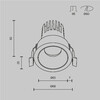 Миниатюра фото встраиваемый светильник светодиодный maytoni dip dl115-10w-3k-b | 220svet.ru