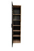 Миниатюра фото gd-10014/1-3 шкаф alto пенал c полками,цвет дуб урбан кофейный, дверцы стекло(тонир) 50*57*228.5см garda decor gd-10014/1-3(тонировка) | 220svet.ru