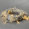 Миниатюра фото гирлянда нить 10м тепло-белая 220в, 100 led, провод белый каучук 2,3мм, ip65 ltc eco100-8-2ww | 220svet.ru