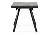 Миниатюра фото стол woodville габбро  серый мрамор / черный 530828 | 220svet.ru