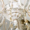 Миниатюра фото подвесная люстра eurosvet ravenna 10104/5 белый с золотом/тонированный хрусталь strotskis | 220svet.ru