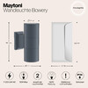 Миниатюра фото уличный настенный светильник maytoni bowery o574wl-02gr | 220svet.ru