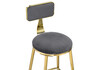 Миниатюра фото барный стул woodville persi dark gray / gold 15678 | 220svet.ru