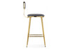 Миниатюра фото барный стул woodville persi dark gray / gold 15678 | 220svet.ru