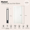 Миниатюра фото уличный светодиодный светильник maytoni bonn o425fl-l20gf | 220svet.ru