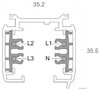 Миниатюра фото шинопровод трехфазный deko-light d line 3 м 710006 | 220svet.ru