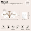 Миниатюра фото потолочная люстра maytoni erich mod221pl-10g | 220svet.ru