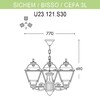 Миниатюра фото уличный подвесной светильник fumagalli sichem/cefa 3l u23.120.s30.byf1r | 220svet.ru