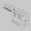 Миниатюра фото скоба регулируемая для накладного шинопровода maytoni accessories for tracks gravity tra010hcb | 220svet.ru