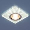 Миниатюра фото встраиваемый светильник с двойной подсветкой elektrostandard 8361 mr16 белый/серебро 4690389060649 | 220svet.ru