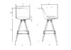 Миниатюра фото стул полубарный dobrin ronni lmzl-pp759a-1_lb-mtr_el-b-03-4235 | 220svet.ru