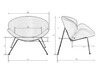 Миниатюра фото кресло дизайнерское dobrin emily lmo-72_ch-m_c-af7-3421 | 220svet.ru