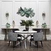 Миниатюра фото стол обеденный раскладной круглый керамический garda decor 83mc-1907dt wh | 220svet.ru