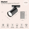 Миниатюра фото трековый светильник maytoni track lamps tr020-1-gu10-b | 220svet.ru