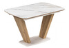 Миниатюра фото керамический стол раскладной woodville петир gilt white / дуб монтана 588013 | 220svet.ru
