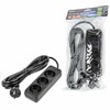 Миниатюра фото удлинитель uniel ultra 3гн х 3м б/з s-cu3-3 black ul-00009983 | 220svet.ru