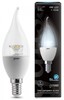 Миниатюра фото лампа светодиодная e14 4w 4100к свеча на ветру прозрачная 104201204 | 220svet.ru