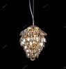 Миниатюра фото подвесной светильник crystal lux charme sp1 g9 oro/ambra | 220svet.ru