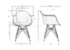 Миниатюра фото стул обеденный dobrin daw chrome lmzl-pp620b-2769 черный | 220svet.ru