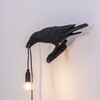Миниатюра фото настенный светильник bird black looking left seletti | 220svet.ru