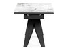 Миниатюра фото стол стеклянный раскладной woodville блэкбери белый мрамор / черный 553571 | 220svet.ru