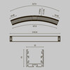 Миниатюра фото радиусный профиль к светодиодной ленте maytoni led strip alm-3535r-b-d-45°-0.8m | 220svet.ru