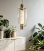 Миниатюра фото подвесной светильник delight collection 26509p/1 brass / travertine | 220svet.ru