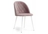 Миниатюра фото стул зест микровелюр розовый / белый глянец | 220svet.ru