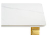 Миниатюра фото стол керамический woodville селена белый мрамор / золото 572187 | 220svet.ru