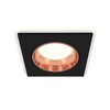 Миниатюра фото комплект встраиваемого светильника ambrella light techno spot xc6521005 sbk/ppg черный песок/золото розовое полированное (c6521, n6114) | 220svet.ru