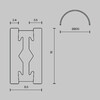 Миниатюра фото шинопровод магнитный накладной-подвесной полукруг maytoni busbar trunkings flarity trx154-sr-d800-bs | 220svet.ru