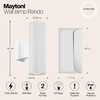 Миниатюра фото уличный настенный светильник maytoni rando o419wl-02w | 220svet.ru