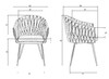 Миниатюра фото стул дизайнерский dobrin matilda lm-9691-3647 серый | 220svet.ru