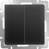 Миниатюра фото выключатель werkel двухклавишный черный матовый w1120008 4690389156700 | 220svet.ru