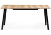 Миниатюра фото стол деревянный woodville колон лофт 120 25 мм дуб делано светлый / матовый черный 489607 | 220svet.ru