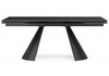 Миниатюра фото керамический стол 180(260)x90 woodville шелтон massa ink gray / черный 621512 | 220svet.ru