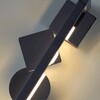Миниатюра фото настенный светодиодный светильник odeon light geos 6690/7wl черный | 220svet.ru