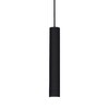 Миниатюра фото подвесной светодиодный светильник ideal lux tube d4 nero | 220svet.ru