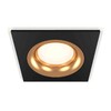 Миниатюра фото комплект встраиваемого светильника ambrella light techno spot xc7632005 sbk/pyg черный песок/золото желтое полированное (c7632, n7014) | 220svet.ru