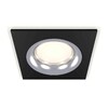 Миниатюра фото комплект встраиваемого светильника ambrella light techno spot xc7632003 sbk/psl черный песок/серебро полированное (c7632, n7012) | 220svet.ru
