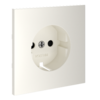 Миниатюра фото накладка для розетки с заземлением и защитными шторками voltum s70 vls000713 (хлопок) | 220svet.ru