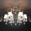 Миниатюра фото подвесная люстра eurosvet 10021/6 хром/прозрачный хрусталь strotskis | 220svet.ru
