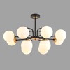 Миниатюра фото потолочная люстра на штанге lumion elrona 8375/12c черный/латунь | 220svet.ru